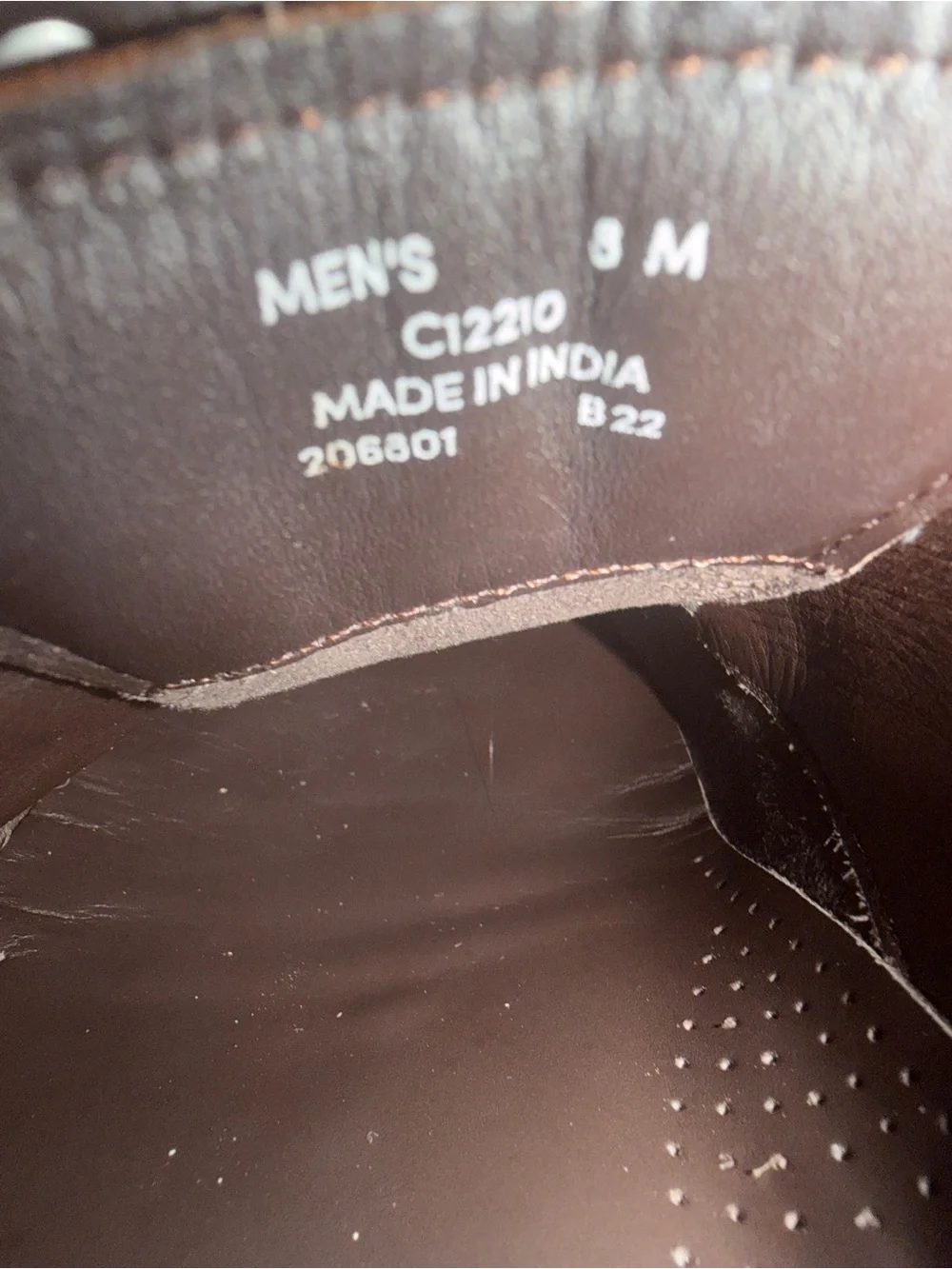 Cole Haan Men’s 8 1/2 Tan Leather Wingtip Derby Shoes
